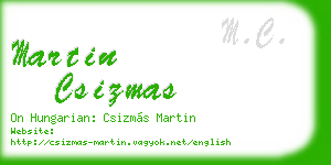 martin csizmas business card