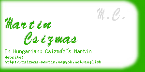 martin csizmas business card